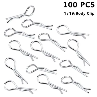 100Pcs Universal Body Shell Clip Pins For RC HSP 1/10 1/8 Scale Car Buggy Truck • £10.83