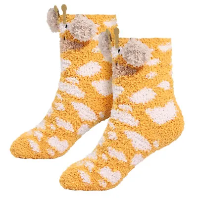 £6.77 • Buy 1 Pair Fuzzy Socks Giraffe Patterned Socks Long Socks Winter Socks