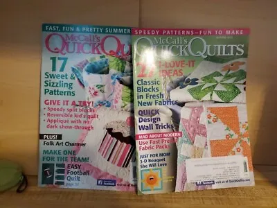 2 McCalls Quick Quilts Magazines April/May & June/July 2012 Quilt Patterns • $10