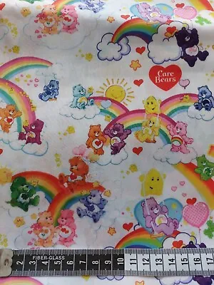 Care Bears Fabric Poly Cotton 1m X 1.4m (width) Rainbows  Not Stretchy • $19.99