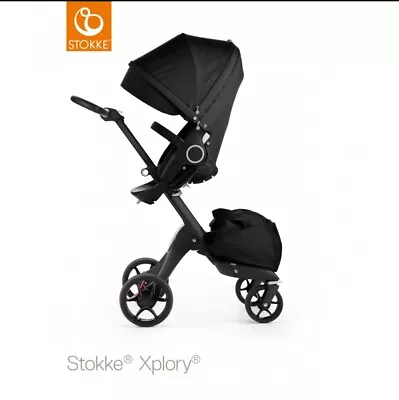 Stokke Xplory V5 Pram + Xplory® Carrycot -Black • £100
