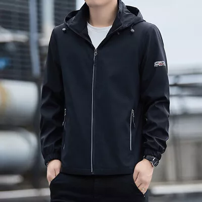 Men's Loose Casual Fashion Cargo Coat Jacket Outwear Tops Hooded Sports Jacket • $60.07