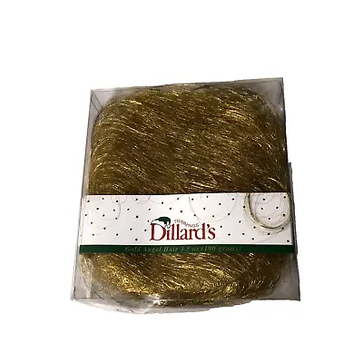 Vintage Spun Gold Angel Hair Christmas Tree Trimmings NEW Box 3.5oz Dillard's • $15