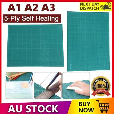 A1 A2 A3 5-Ply Cutting Mat Cut Pad Self Healing Board Cutter Printed Grid PVC • $16.05