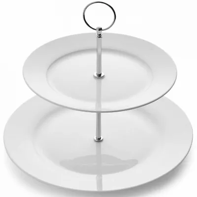 £23.99 • Buy Royal Worcester Serendipity Cake Stand Set Two-Tier Fine Bone China Height 24