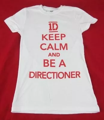 Juniors NEW One Direction 1D Keep Calm And Be A Directioner T-Shirt Size XS • £10.63