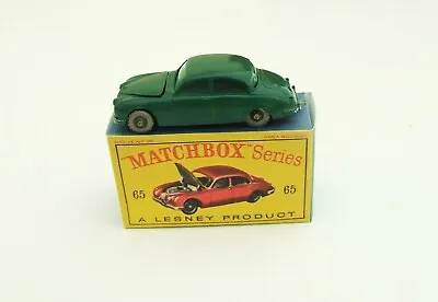 Matchbox 65 Jaguar 3.4 Mark II In British Racing Green  Unique Code 3/ Repro Box • £8.75