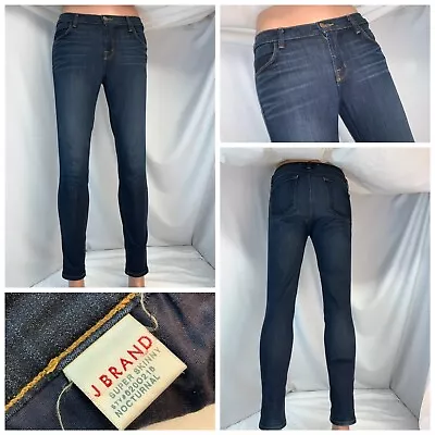 J Brand Jeans Sz 29 Dark Blue Cotton Elastane Super Skinny High Waist YGI RE2625 • $49.98