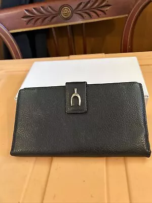 Rare Vintage Black Leather Horsebit Gucci 3 Fold Wallet Kisslock 035 922 0721 • $189.99