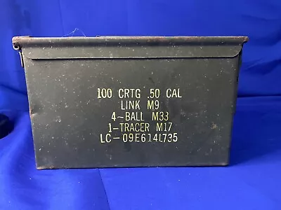 VTG Military Surplus Ammo Can 100 CRTG .50 Cal Link M9 4-Ball M33 1-Tracer M17 • $19.99