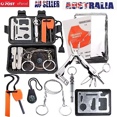 9 In 1 Outdoor Emergency Survival Equipment Sports Tactical Hiking Camping Kit • $19.49