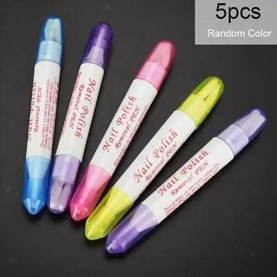 5 Pcs Nail Art Pen Corrector Pens For Nails Polish • $8.12