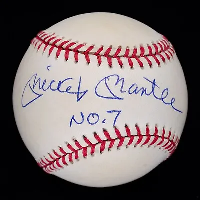 UDA Mickey Mantle Inscribed NO.7 Signed OAL Baseball  - Super Bold!  UDA COA • $2499