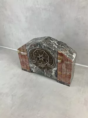 Gorgeous 1920s Art Deco Marble & Metal Clock To Restore  • $181.39