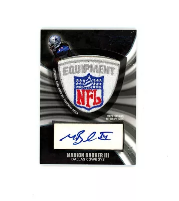 2009 Topps Unique 1/1 GAME USED MARION BARBER AUTO NFL LOGO SHIELD One Of One  • $749.99