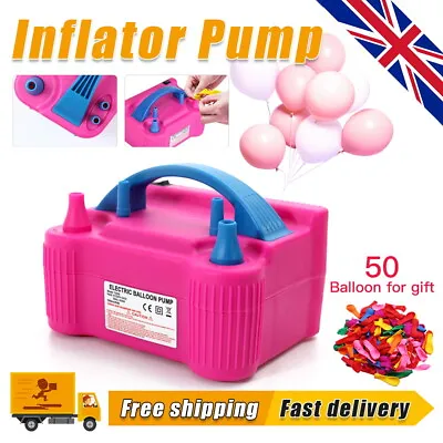 £12.49 • Buy 600W Electric Balloon Pump Inflator Action Plastic For Party Ballon Tool UK Plug