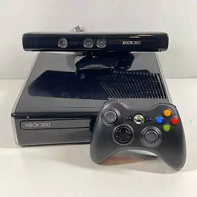 Microsoft Xbox 360 S 250GB Console Gaming System With Kinect Black 1439 • $89.99