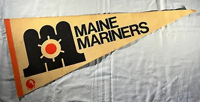 1977 Maine Mariners Ahl Hockey 30  Logo Felt Pennant Vtg Rare Flyers Affiliate • $49.95