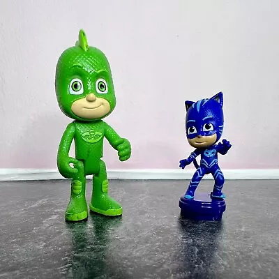 Set Of 2 PJ Masks Figures - 2” Catboy And 3” Jointed Gekko Action Toys • £4.50