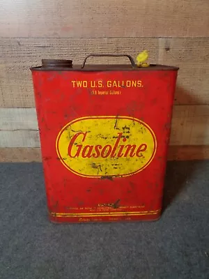 Vintage Edward Can Co.  2 Gal Metal Gas Can W/ Vent • $22.50