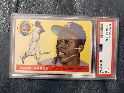 1955 Topps Hank Aaron #47 PSA 1 • $265