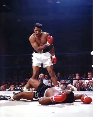 Muhammad Ali Stands Over Sonny Liston 1965 8x10 Photo Print • $4.50