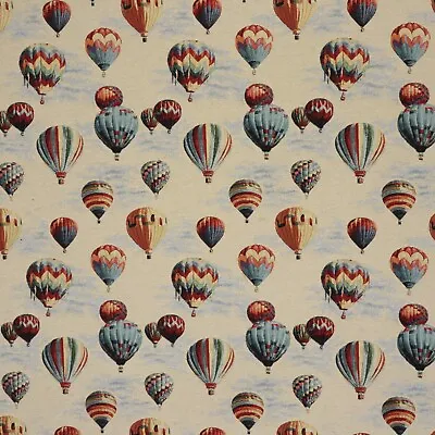£1.99 • Buy Hot Air Balloon Tapestry Fabric Multi 140cm Weave Jacquard Upholstery Cushions