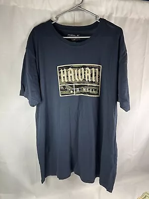 O'Neill Shirt Hawaii Men's 2XL Dark Blue Modern Fit Crew Neck Short Sleeve • $7.99