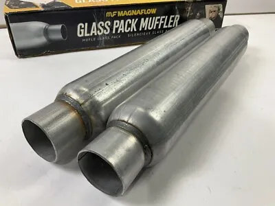 (2) MagnaFlow 18125 Glasspack Steel Mufflers 2-1/4  Inlet 2-1/4  Outlet 22  L • $76.46