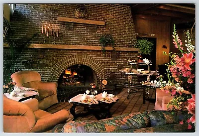 Postcard The Inn L'Auberge Del Mar California Fireplace In Lobby Area 4x6 • $5