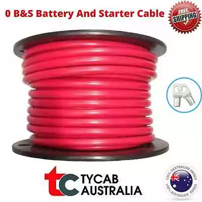 0B&S Cable Tycab Battery Starter 246AMP Copper Wire Various Lengths 4WD + 2 Lug • $149.95