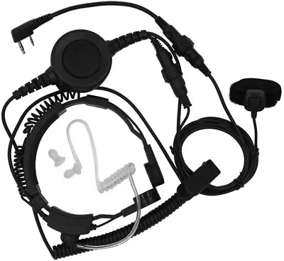 Military Grade Tactical Throat Mic Headset/earpiece For Baofeng Radios Walkie  • $52.99