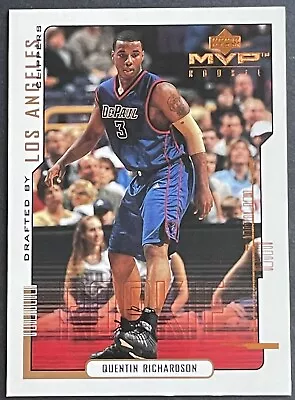 2000-01 Upper Deck MVP Clippers Basketball Card #196 Quentin Richardson Rookie • $0.99