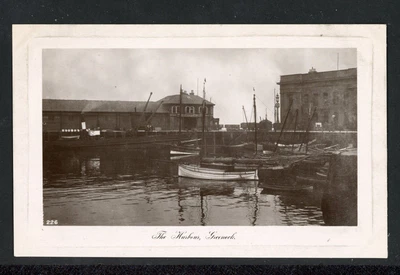 £3.99 • Buy PC GREENOCK HARBOUR FISHING BOATS  RENFREWSHIRE SCOTLAND C1914