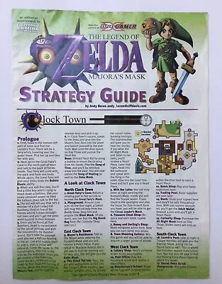 The Legend Of Zelda Majora’s Mask Strategy Guide Nintendo Expert Gamer N64 RARE • $99.85