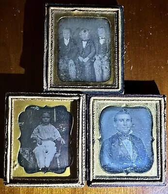 Lot Of 3 6th Plate Daguerreotypes • $235