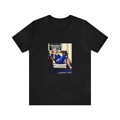 Bill Clinton In A Blue Dress Painting Black White Navy Or Brown Short Sleeve Tee • $17.16