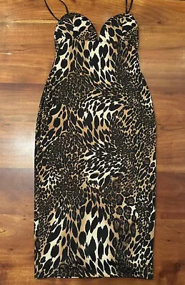 Hot Miami Styles Womens Leopard Print Bodycon Pencil Dress Sz M - NWT • $15