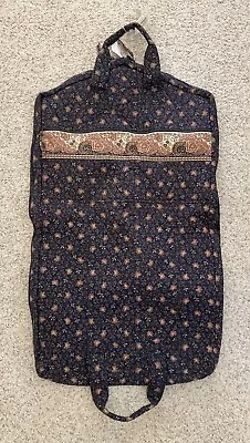 Vera Bradley 42” BLACK WALNUT Garment Bag Pockets Storage Travel NWT 1999 • $58.50