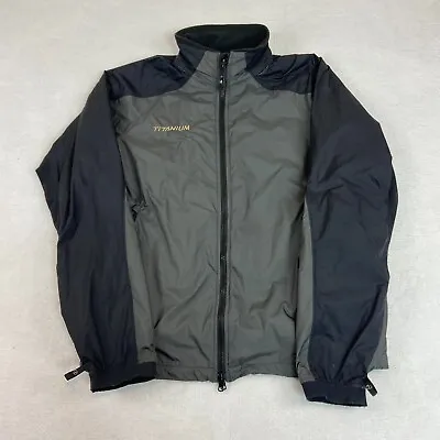 Columbia Titanium Jacket Mens Medium Windbreaker Fleece Lined Lightweight Black • $23.99