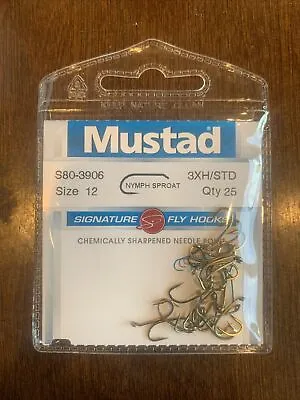 Mustad Nymph Sproat Fly Tying Hook Size 12 • $7.99