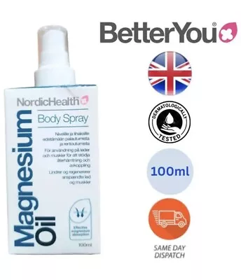BetterYou Natural Magnesium Chloride Oil Body Spray For Muscle Joint - 100ml • £8.49