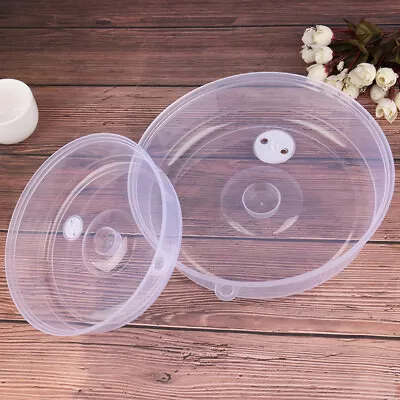 Plastic Microwave Food Cover Clear Lid Safe Vent Kitchen Tools Home Accessor SUM • £4.48