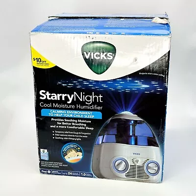 Vicks V-3700 Starry Night Cool Moisture Humidifier For Medium Room Size 1 Gallon • $29.99