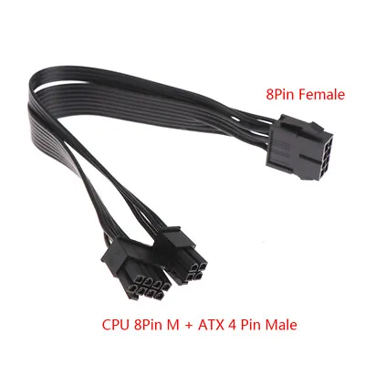 CPU 8Pin Female To CPU 8Pin ATX 4Pin Male Power Supply Converter Adapter Cabl:da • £4.24
