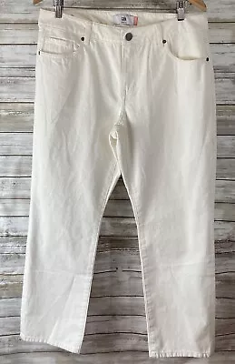 Cabi Womens Size 10 100% BF Boyfriend Jeans Off White J371 • $15