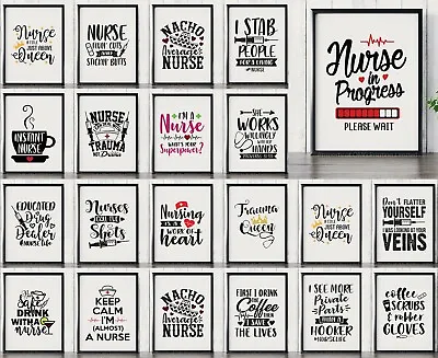 £2.99 • Buy Nurse NHS Doctor Home Decor Prints Posters , Fun Hospital Decoration A4 A3 Art