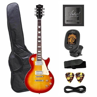 $319 • Buy Artist AP1 Cherry Burst Electric Guitar W/ Humbuckers & Accessories