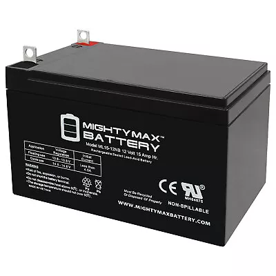 Mighty Max ML15-12NB 12V 15AH Battery Compatible With Bruno Rio Travel Scooter • $36.99