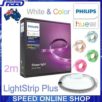 $135 • Buy Philips Hue Lightstrip Plus - With AC Power Adapter - 16 Million Colors - 2m